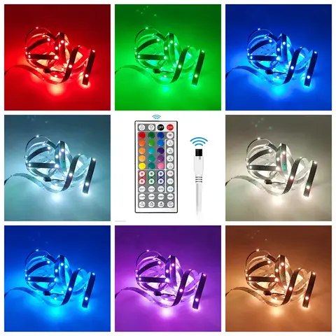 Led Strip RGB Light Flexible Tape Lamp SMD5050 DC12V 5M-20M Smart Bluetooth Remote Control for Christmas Holiday Home Decor