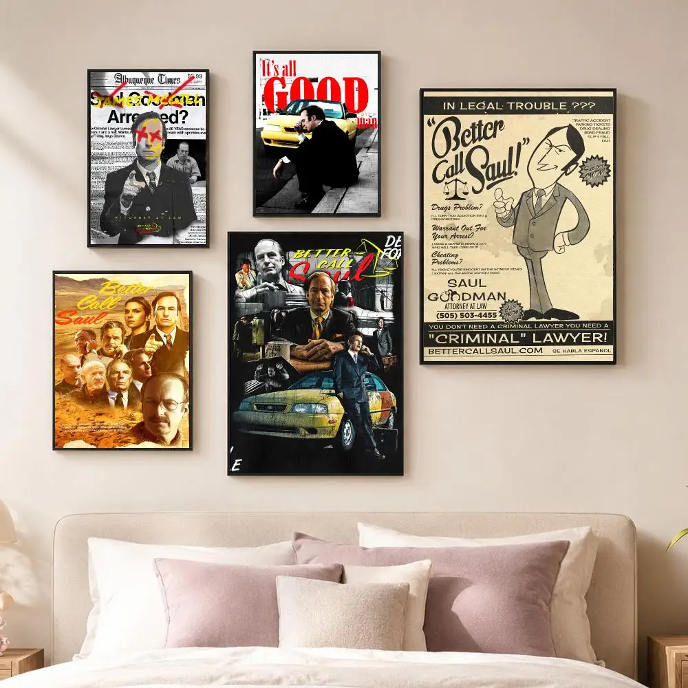 TV Series B-Better Call Saul Poster Vintage PP Paper Wall Art Home Decor Print for Bedroom Living Room Aesthetic Gift