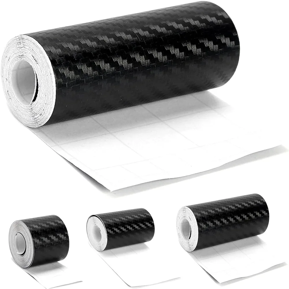 127-300cm Nano Carbon Fiber Car Tape Sticker Door Mirror Protector Strip Waterproof Adhesive Protective Film DIY Accessory