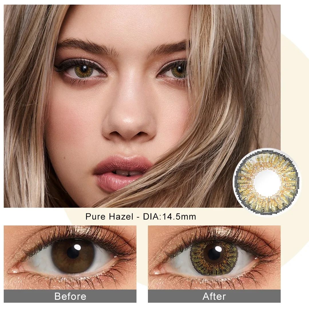 3 Tone Color Contact Lenses For Eyes Brown Contact Lens Beauty Pupilentes Cosmetic Eye Contacts Eye Color Lenses