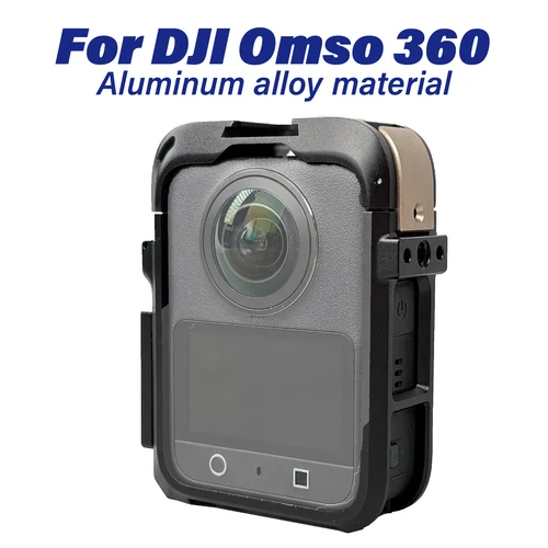 Imagen 1 del producto Caja de metal para accesorios DJI Osmo 360, jaula de cámara de aluminio con soporte de expansión múltiple, marco protector de bloqueo de seguridad Osmo360
