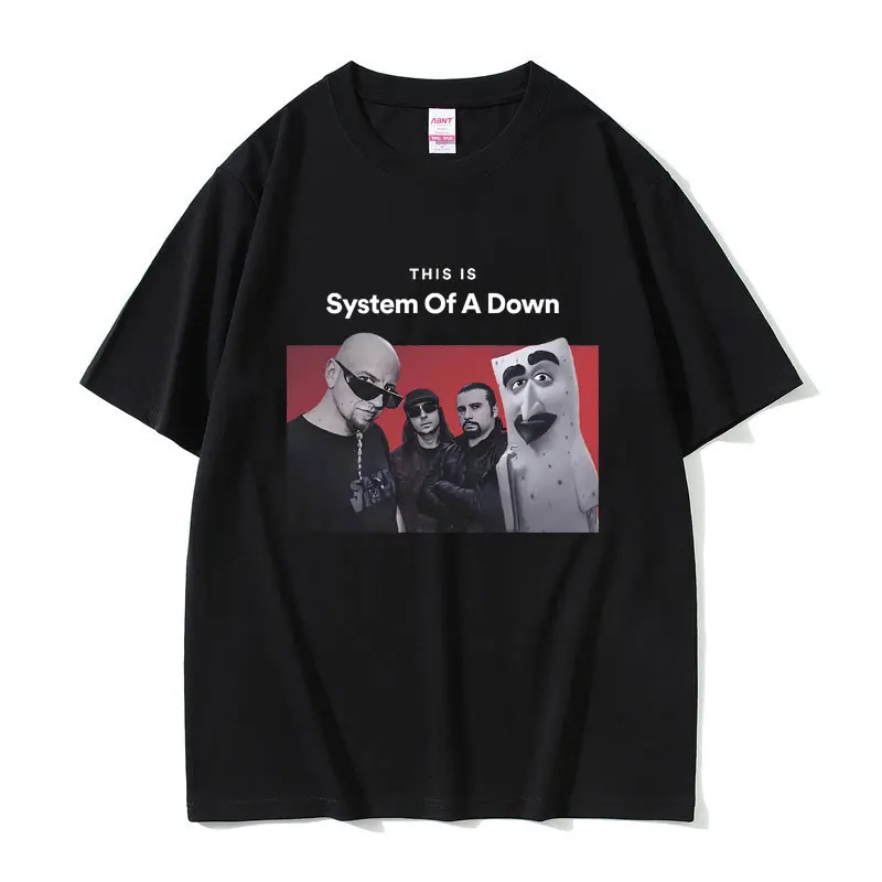 This Is System of A Down T Shirts Men Women Cotton Vintage Oversized T-shirt Men's 90s Rock Band Alternative Metal Music Tshirt