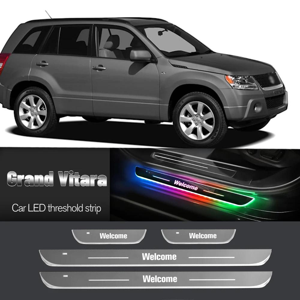 

Car Door Sill Light For Suzuki Grand Vitara 2 3 4 1998-2023 Customized Logo LED Welcome Threshold Pedal Lamp Accessories