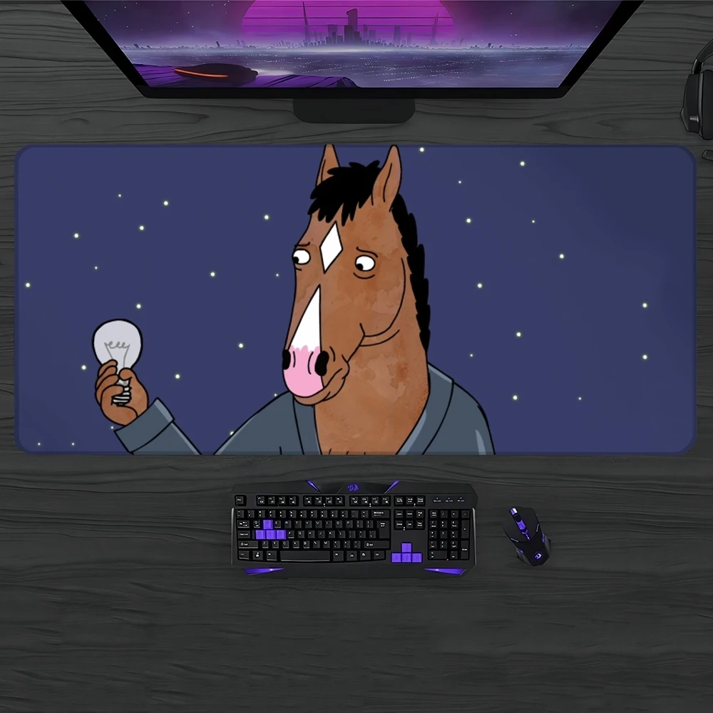 

B-BoJack коврик для мыши с рисунком всадника, геймерские игровые аксессуары для ПК, резиновый коврик XXL, коврики для настольного коврика, коврик для клавиатуры, шкаф для ноутбуков Mause