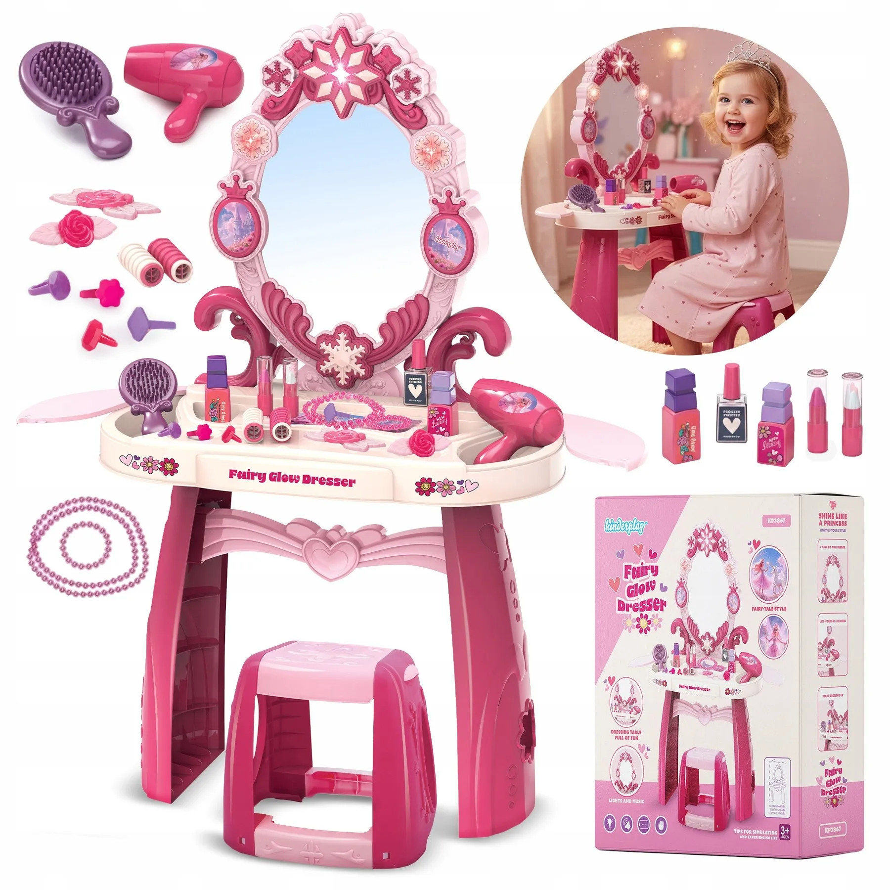 WC interattivo per bambine con suoni e luci, accessori inclusi