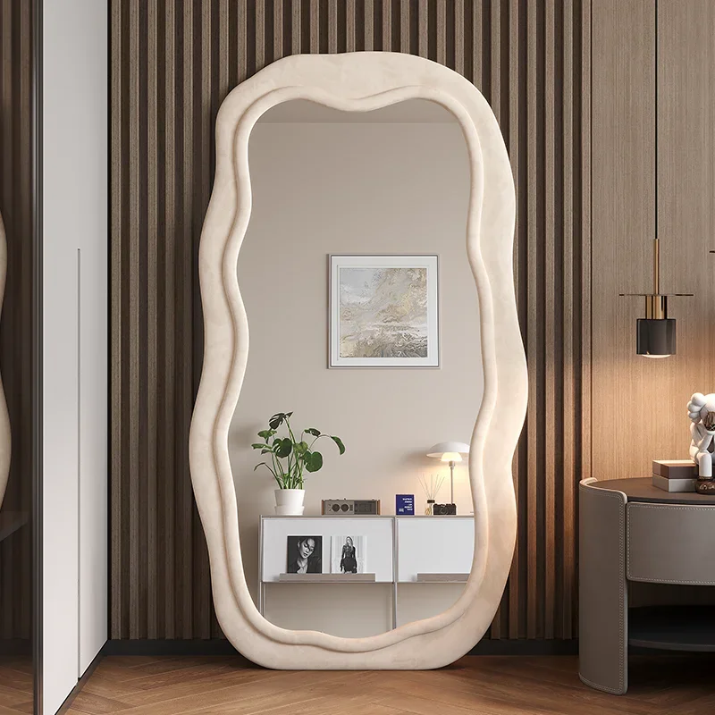 Floor Mirrores Round Mirror Handle Black Aesthetic Room Decoration Bathroom Cabinets Large Size Wall Gold Full Body Art Big