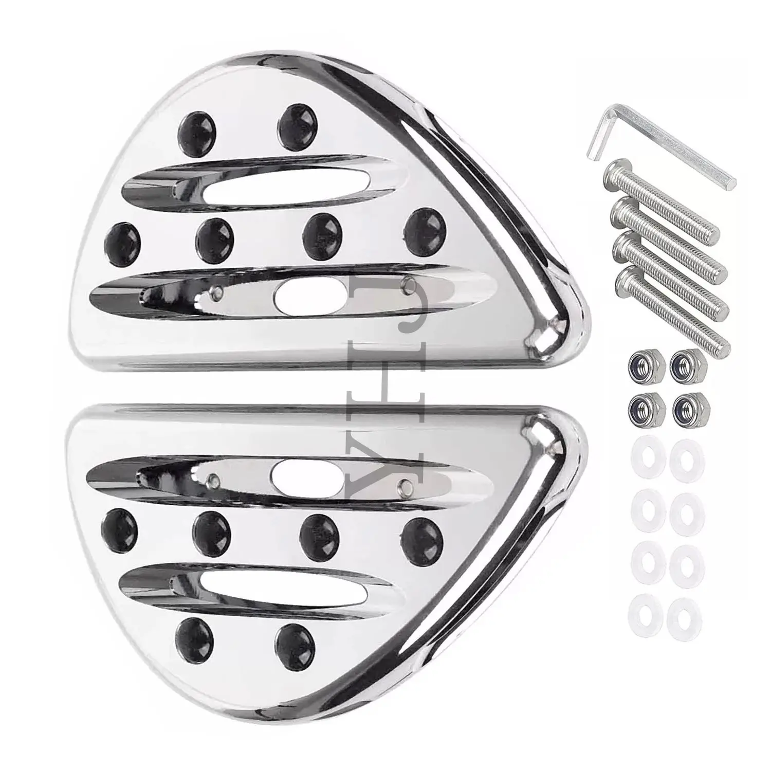 

Black/Chrome Rear Passenger Footpegs Floorboard For Harley Motorcycle Touring Electra Street Glide FLHR FLHRC Road King 1993-Up
