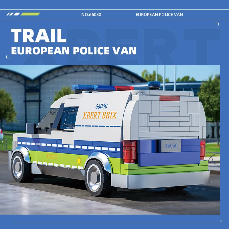 

City Patrol Car Model Speed Building Block Construction Sets Brick Polices Van Ttruck Policeman Vehicle Toys For Kids Gift