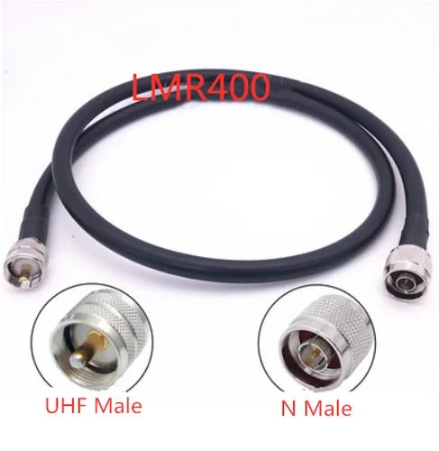 LMR400 PL259 SO239 UHF macho a N macho adaptador RF extensión coaxial puente Pigtail LMR-400 Cable