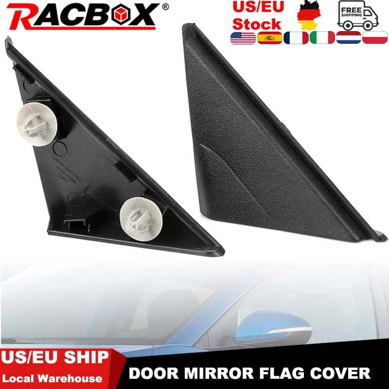 2pcs Left Right Door Mirror Flag Cover Molding Triangle Cover For Hyundai Elantra 2017 2018 2019 2020 86180-F2000 86190-F2000