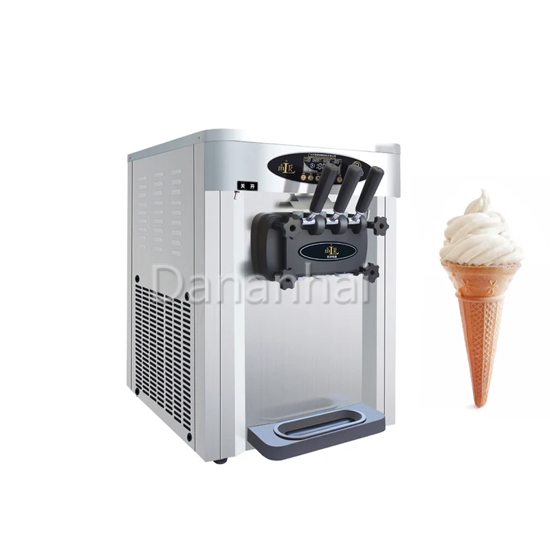 

Commercial Soft Ice Cream Desktop Three Flavor Frozen Yogurt Machine 110V 220V