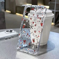 Case For Samsung Galaxy S24 S23 Ultra S22 Plus S21 FE A14 A34 A54 A33 A53 A55 A35 A15 Luxury Cartoon Christmas Soft Phone Cover