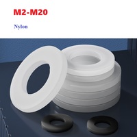 White Nylon Washer Plated Flat Spacer Seals Washer Plastic Gasket Ring M2/M2.5/M3/M4/M5/M6/M8/M10/M12/M14/M16/M18/M20