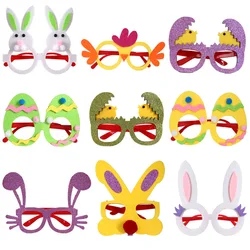 Easter Bunny Egg Glasses Frame Non-woven Easter Photo Booth Props Gifts Happy Easter Party Decoration Kid Birthday Gift Supplies
