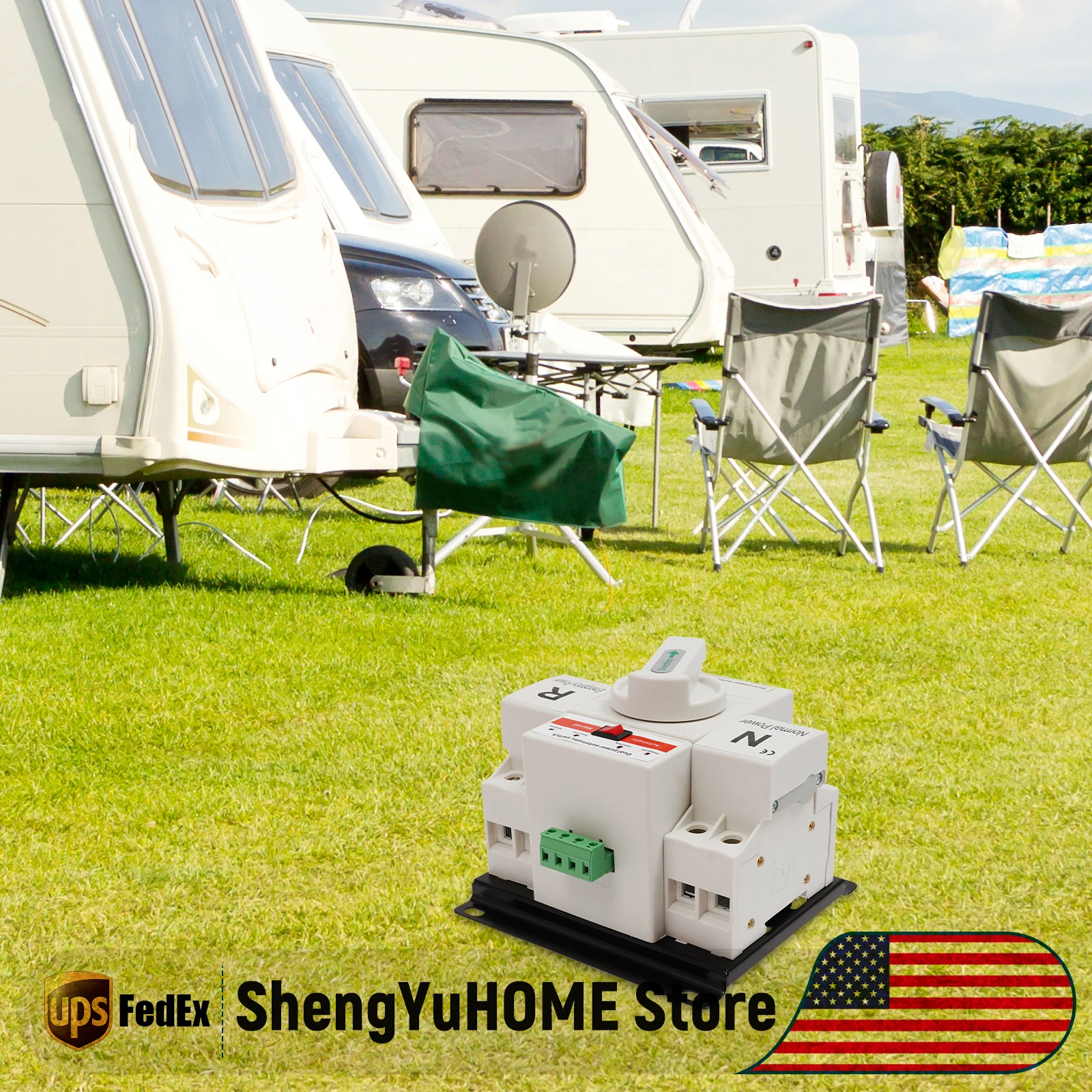 

Автоматический резервный переключатель двойного питания, 2P 63A Mini ATS, автоматический переключатель 110 В, белый, с медью высокой проводимости,