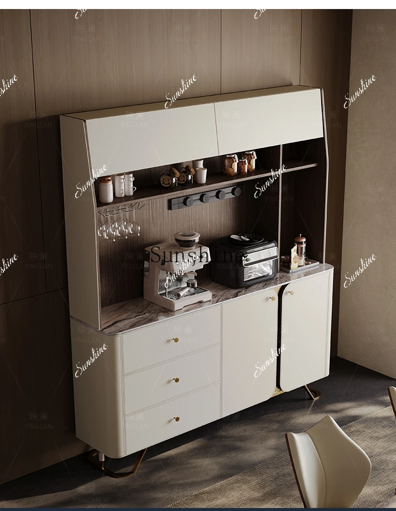 Advanced double-layer integrated wall modern simple multi-functional tea cabinet  FT