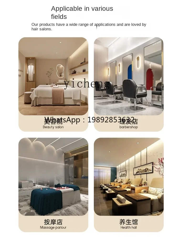 LYY  barber shop shampoo bed fumigation lying flat ceramic basin hairdressing electric massage head treatment bed
