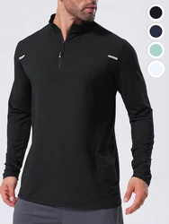 Men's Performance Quarter-Zip Sweatshirt, Men's Pullover Sweatshirts, Athletic Shirt,Men's 1/4 Zip Sweatshirt