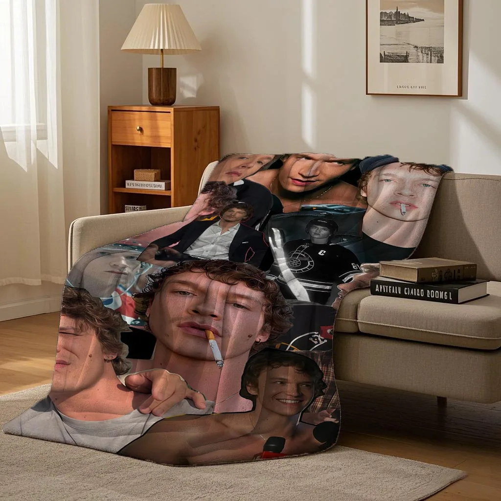 Customize 1pc Heated Rivalry Fan Tribute Printed Fleece Blanket Made of Soft And Warm Fleece Fabric, Perfect for Sofa Cover | Th