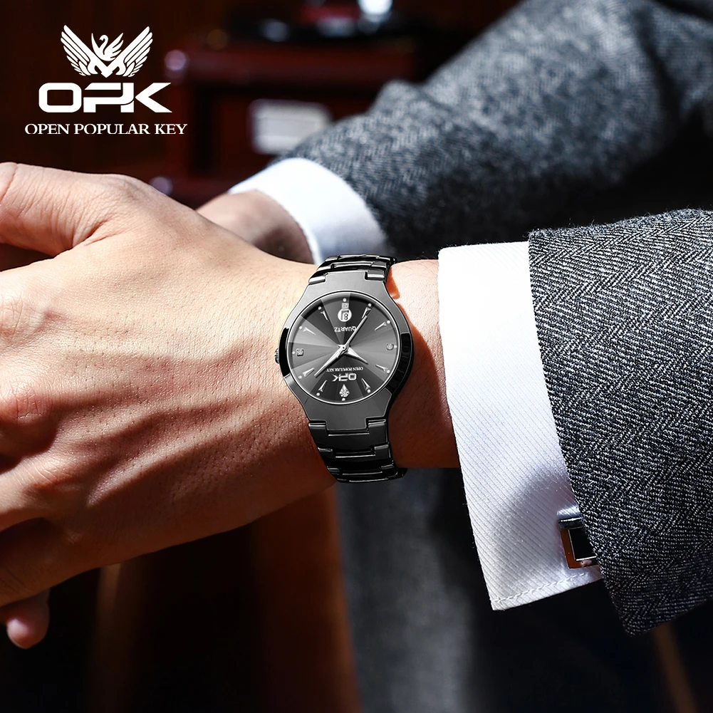 OPK 8105 Men Ladies Watch Original Quartz Watch Waterproof Luminous Watches Luxury Men Single Calendar Fashion Design For Date