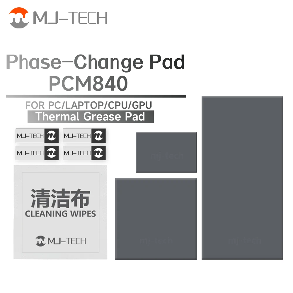 MJ-TECH PCM840 Phase Change Pad 8.4W/mk Thermal Grease Material Laptop/CPU/GPU Heatsink Cooling Thermal Conductive Paste Pad