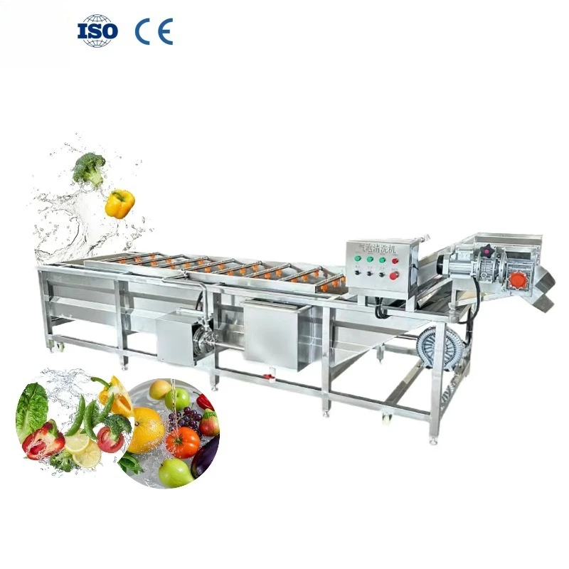 

Bubble Washing Processing Line for Leaf Vegetable Fruit Cleaning Washer Sorting Machine Commercial Custom