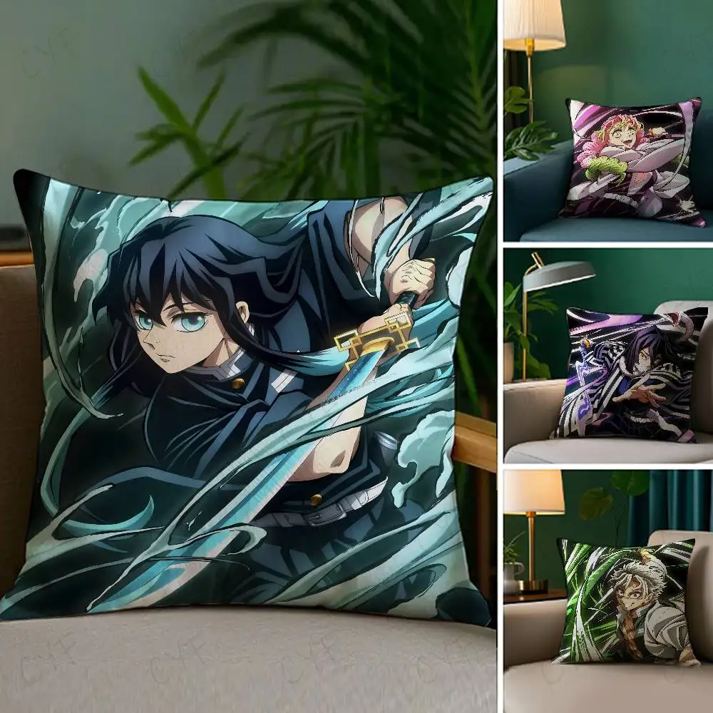 

Anime D-Demon Slayer Pillow Case Custom Printed Brushed Fleece Pillow, Baby Skin-Touch, Eco-Friendly Dye-Sublimation Cushion for