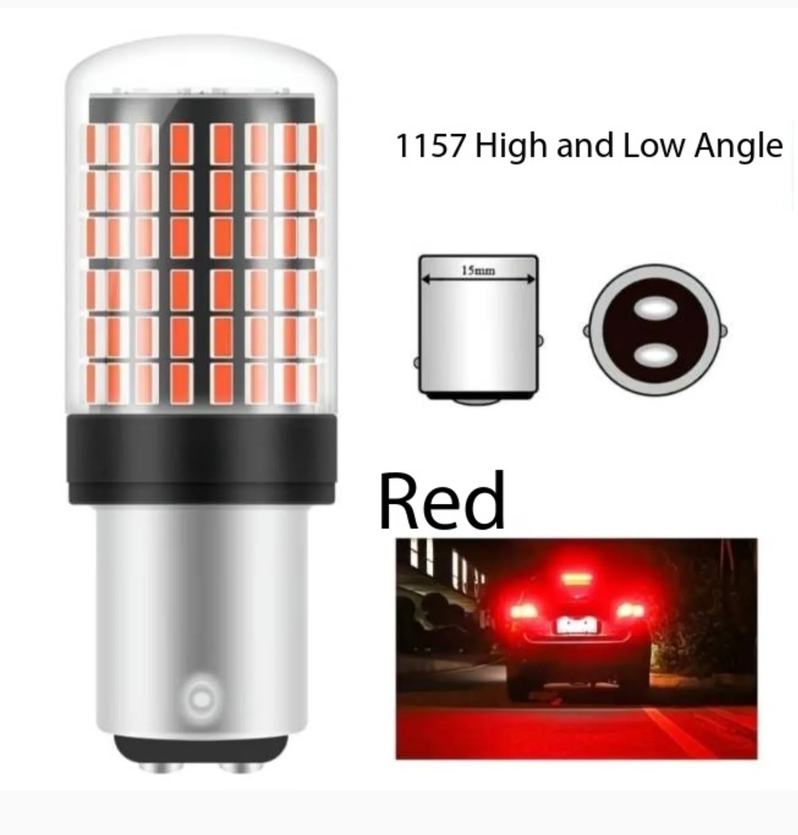 

Обновленные светодиодные лампы 2025 года, 144 LED, 1157 P21/5W BAY15D CANBUS, стоп-сигналы, задние фонари, 380 красных лампочек