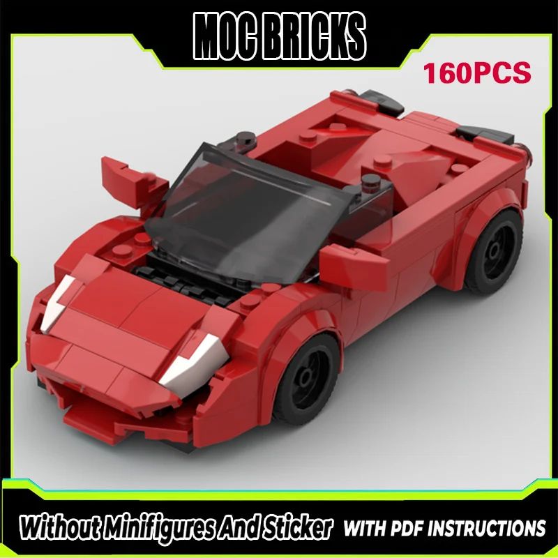 

Конструктор MOC: Модель гоночного автомобиля 458, высококлассный спортивный автомобиль, модульная технология, подарки, праздничный набор для сборки, детские игрушки