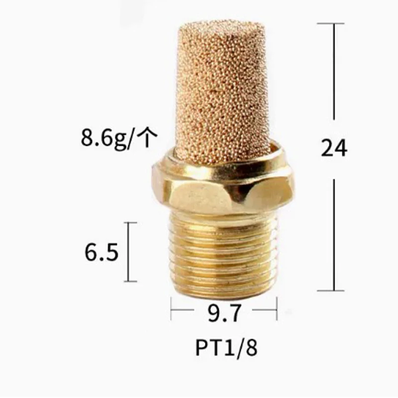 High Quality Copper Long Head Silencer