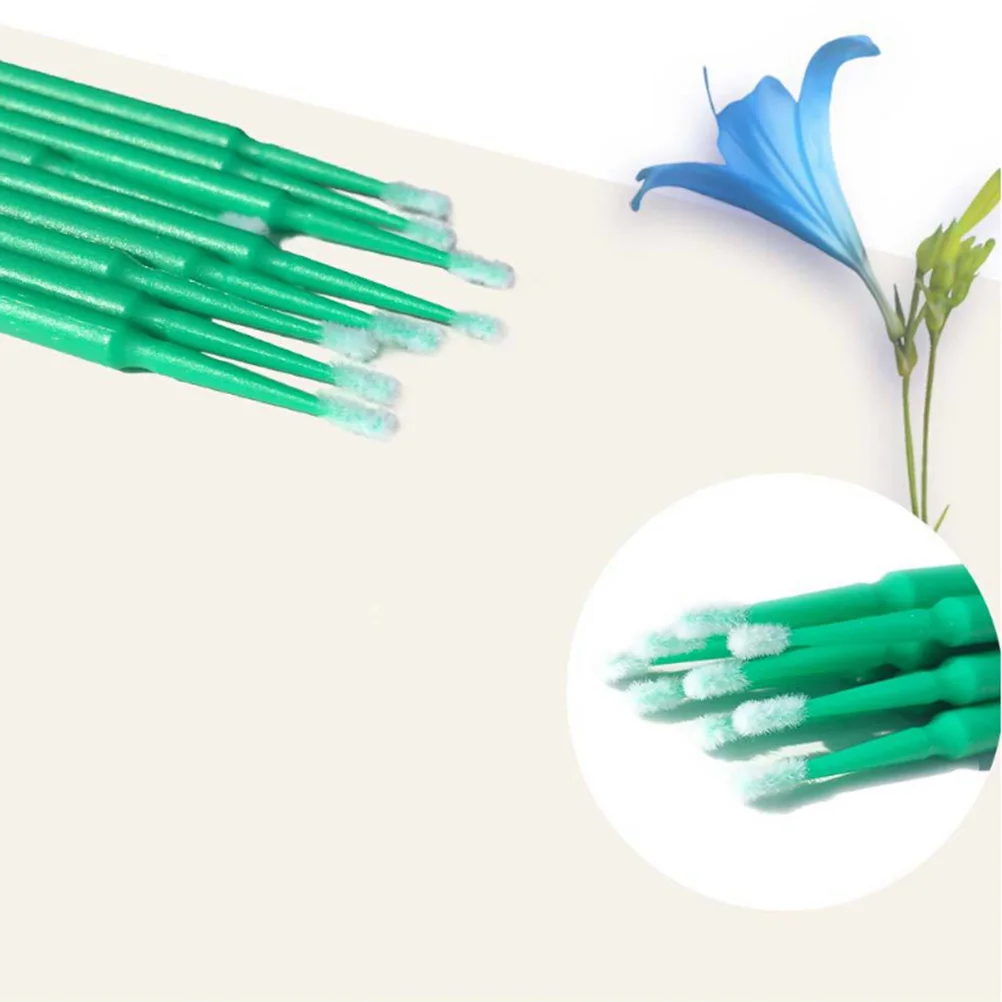 

Large Eyelash Swab Extension Cotton Swabs Face Makeup Green Micro Applicator Brush