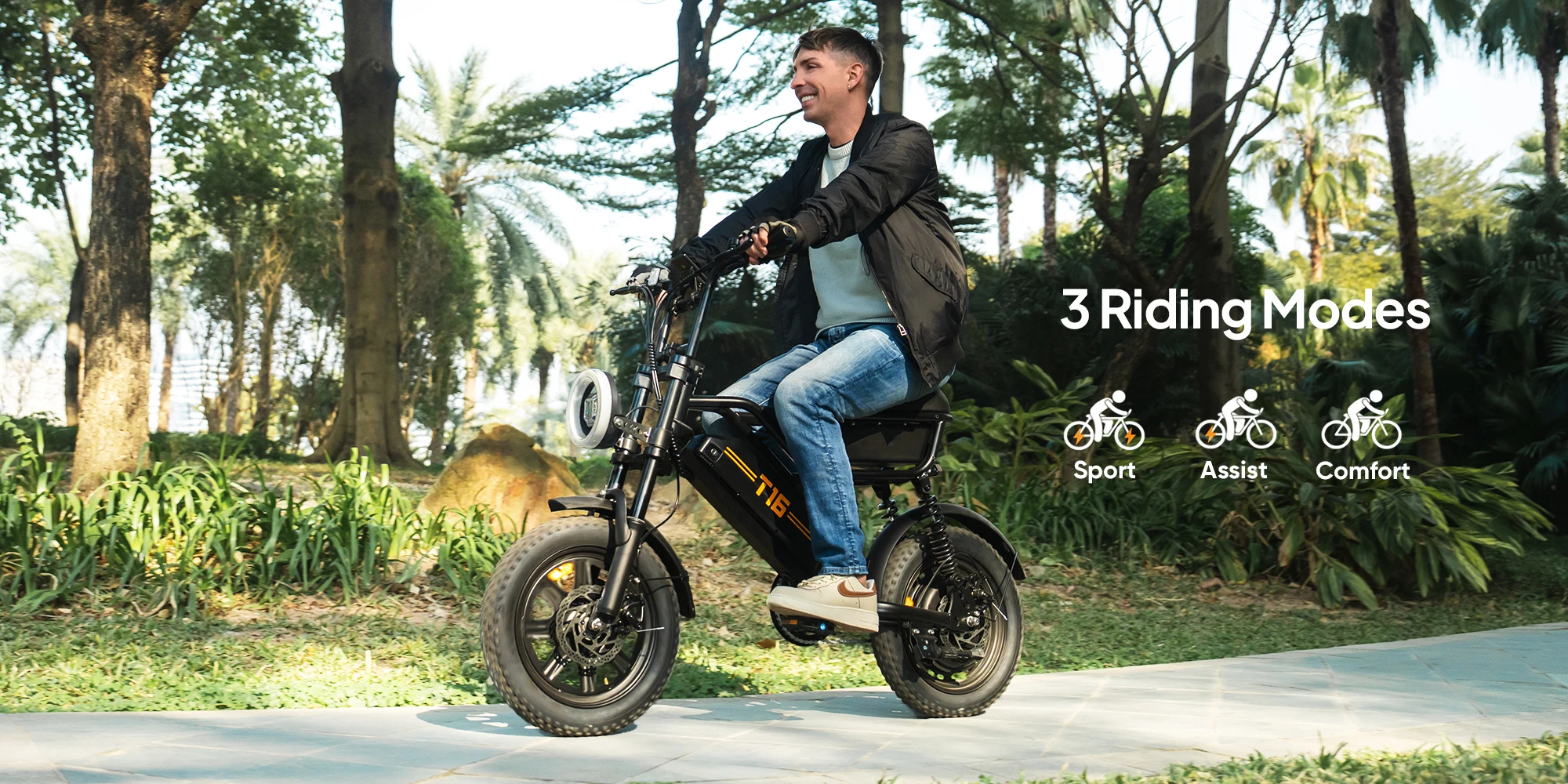 URLIFE T16 Die bevorzugte Option für Pendlerfahrten Elektrofahrrad 48V13AH Akku 16*3 Zoll Fat Tire Erwachsenen-Premium-Fahrrad – Detail 8