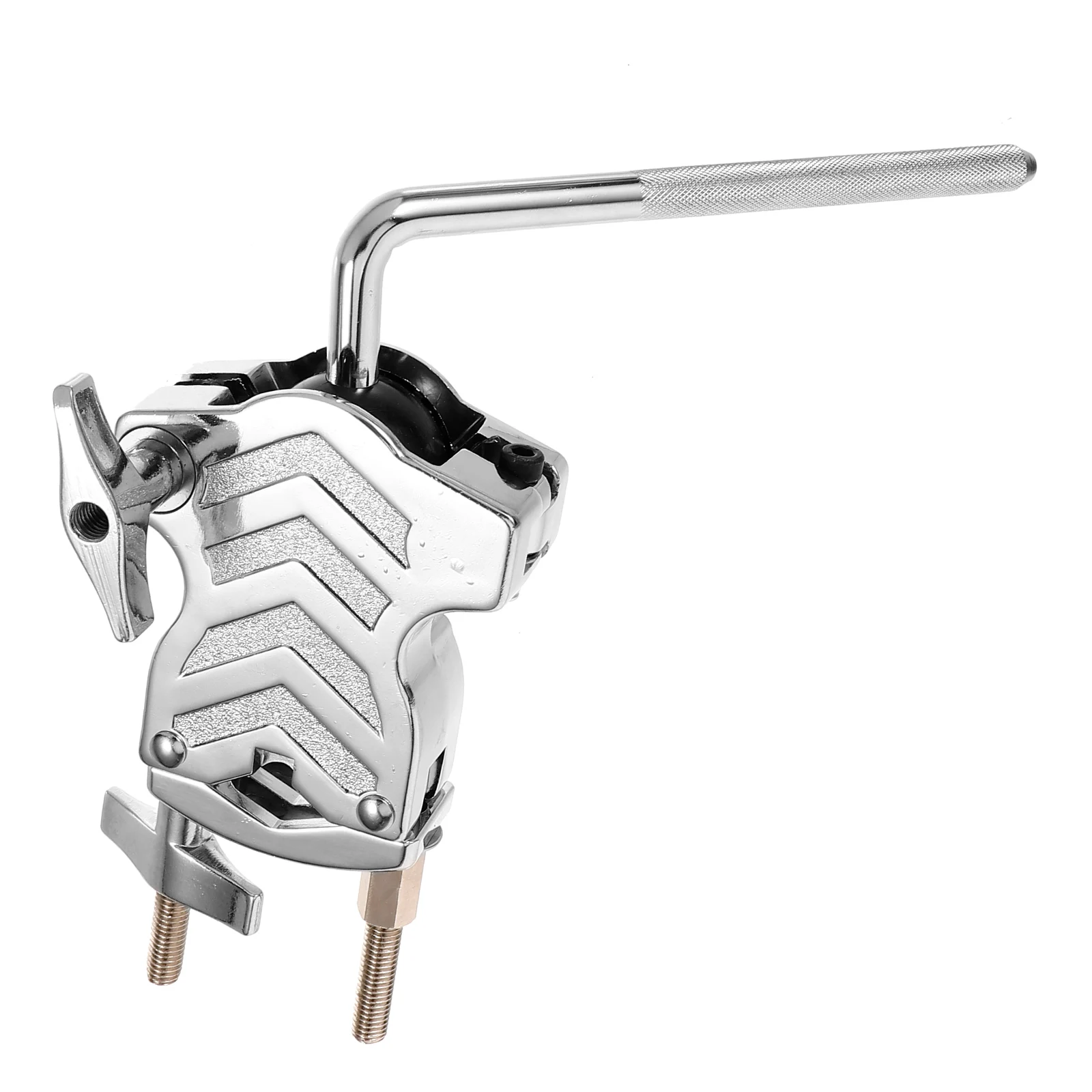 

Drum Clamp Cowbell Mount Bracket Silver Zinc Alloy Sturdy Drum Kits Percussion Instruments Mounting Clip Accessories Extension