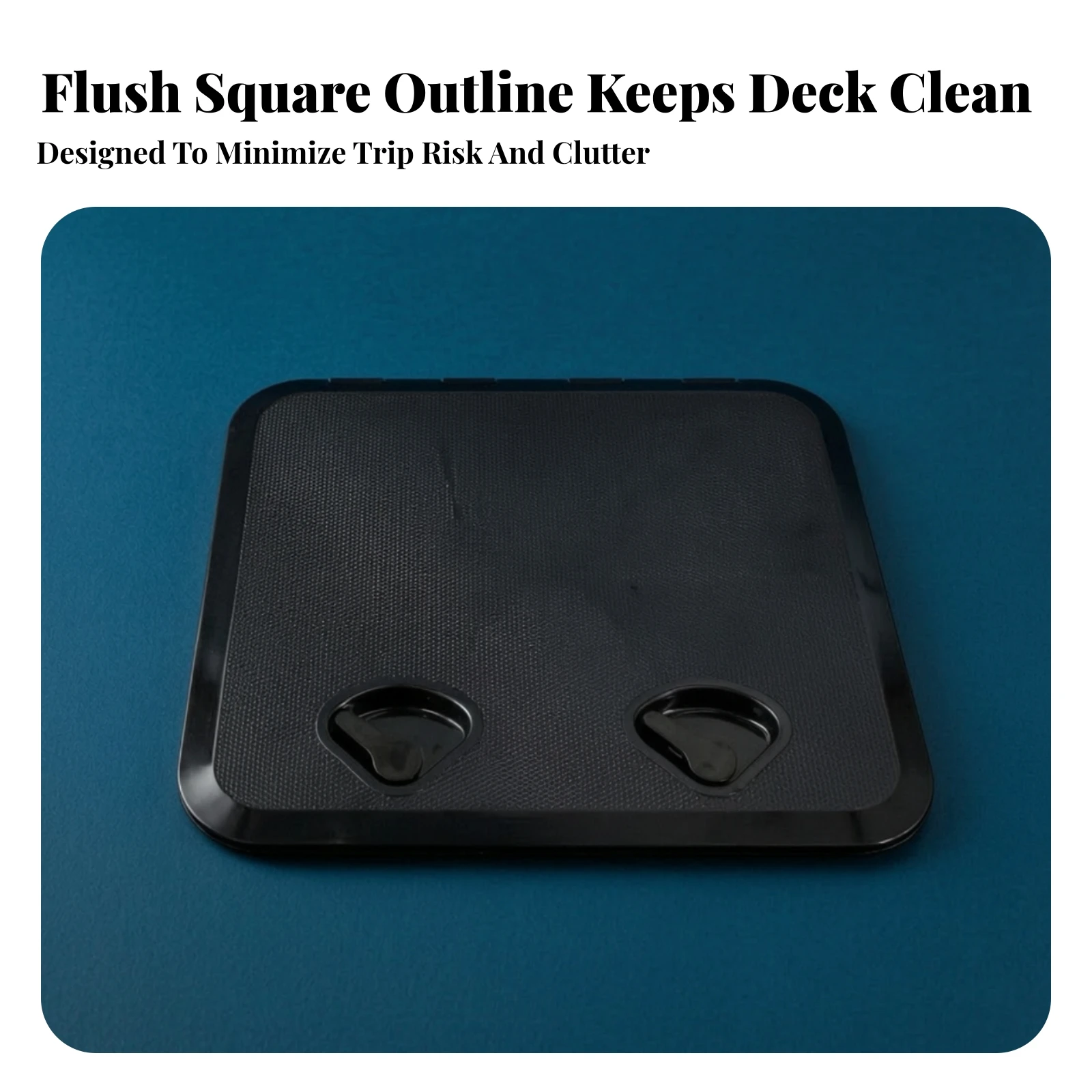 Fiberglass Hatch Cover with Recessed Handles Anti-Slip Marine Deck Hatch Cover Flush Pull Handle Flush-Mount Hardware Sturdy view 2