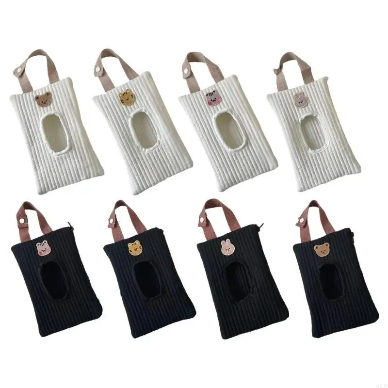 

Q22D Quilted Paper Storage Cover Newborns Hanging Bag Outdoor Essential for Pram Cart