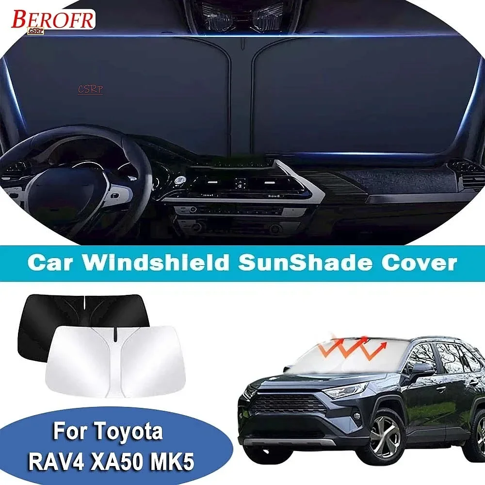 For Toyota RAV4 XA50 MK5 2019-2025 Car Windshield Sunshade Cover Front Window Sun Shade Heat Insulation Summer Auto Accessories