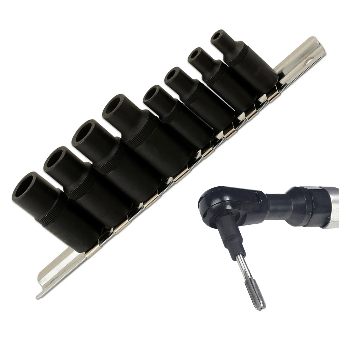 مآخذ مغناطيسية، مآخذ قطع الخيط لمشاريع DIY، مثقاب الفأس 3 8 بوصة، مقبس محرك متوافق مع السقاطات