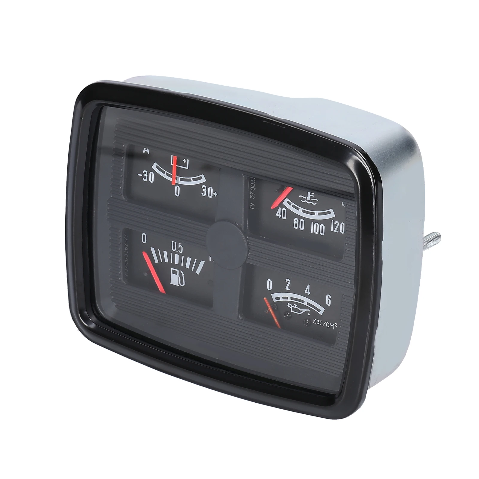 4 في 1 مجموعة أدوات السيارة 12 فولت أسود ABS + مقياس الوقود المعدني مقياس ضغط الزيت مقياس درجة حرارة الماء مقياس التيار الكهربائي 140*116*