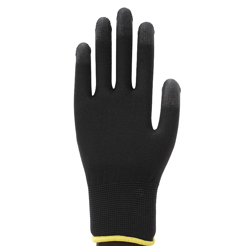 2/5/10 Pairs Working Gloves Pu Coated Palm Coated Finger Antiskid Labor Gloves Antiskid Breathable Gloves Wear Resistant