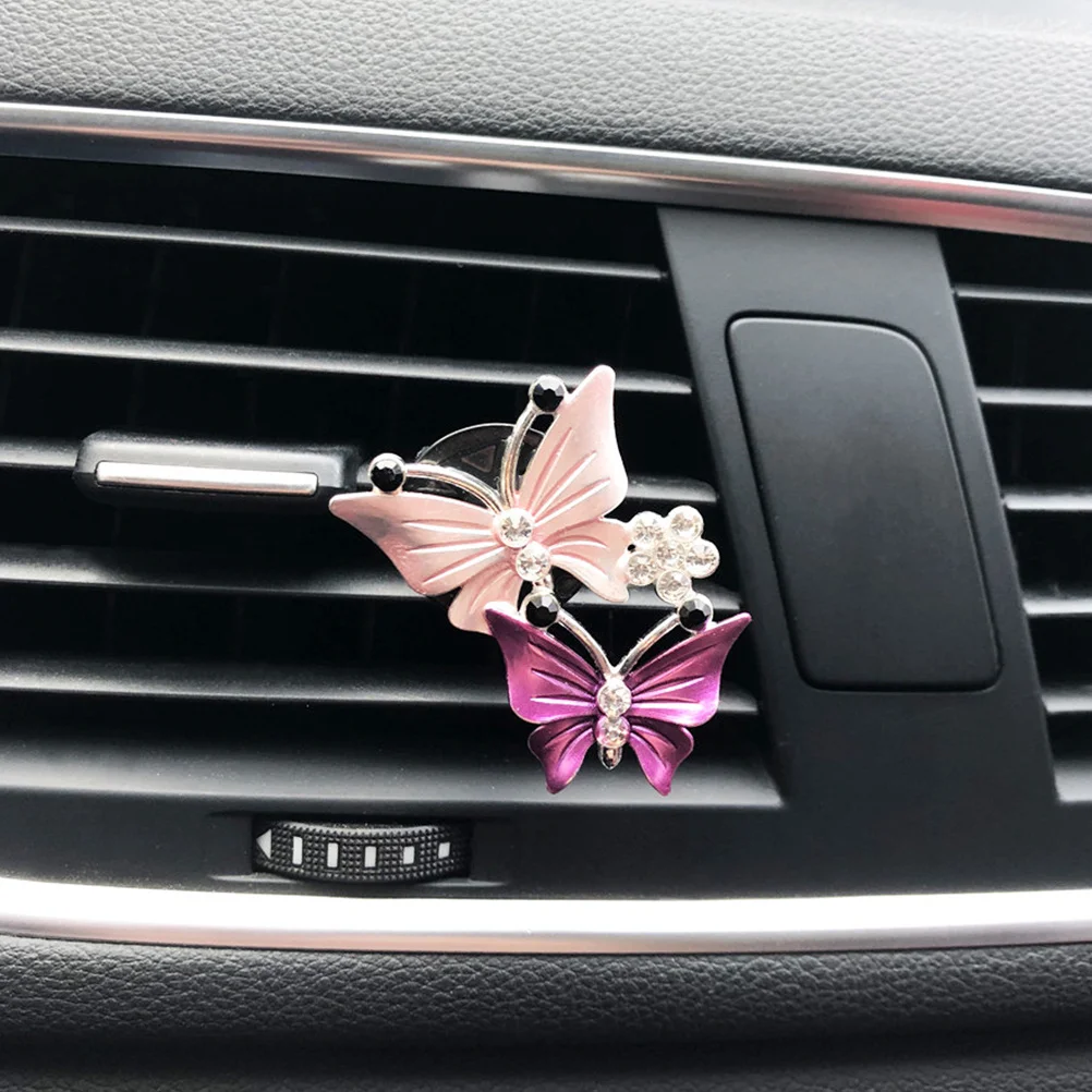 

2pcs Car Freshener Perfume Clip Cute Monkey Design Fragrance Holder Air Vent Use Rosy Scent Durable Safe Decorative Stress