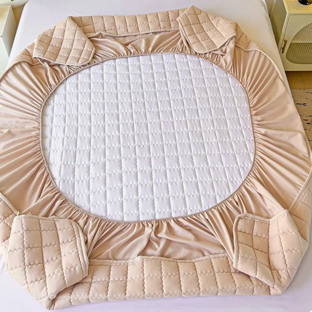 

Non Slip Lattice Fitted Sheet 150/180cm Skin-friendly Elastic Bedsheet Waterproof Elastic Band Home Bed Linen Bedroom Use