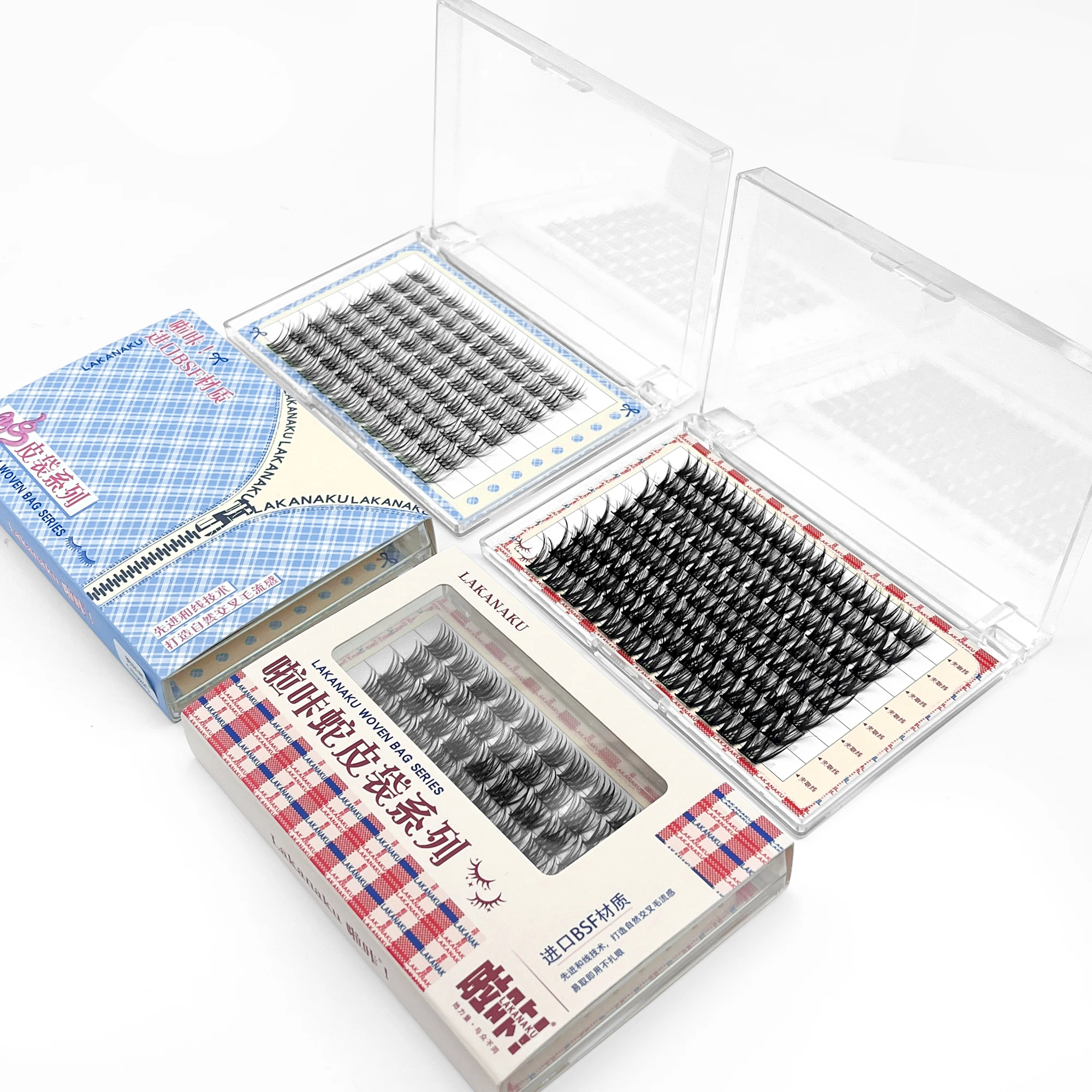 Ciglia a grappolo di animali Estensioni ciglia naturali soffici e prefabbricate