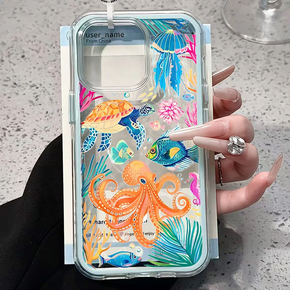 Sea ​​Turtles Phone Case For Samsung Galaxy S26 Ultra S25 S24 edge s22 s23 Plus FE A57 A54 A55 A16 A35 A36 A37 5G Clear Cover