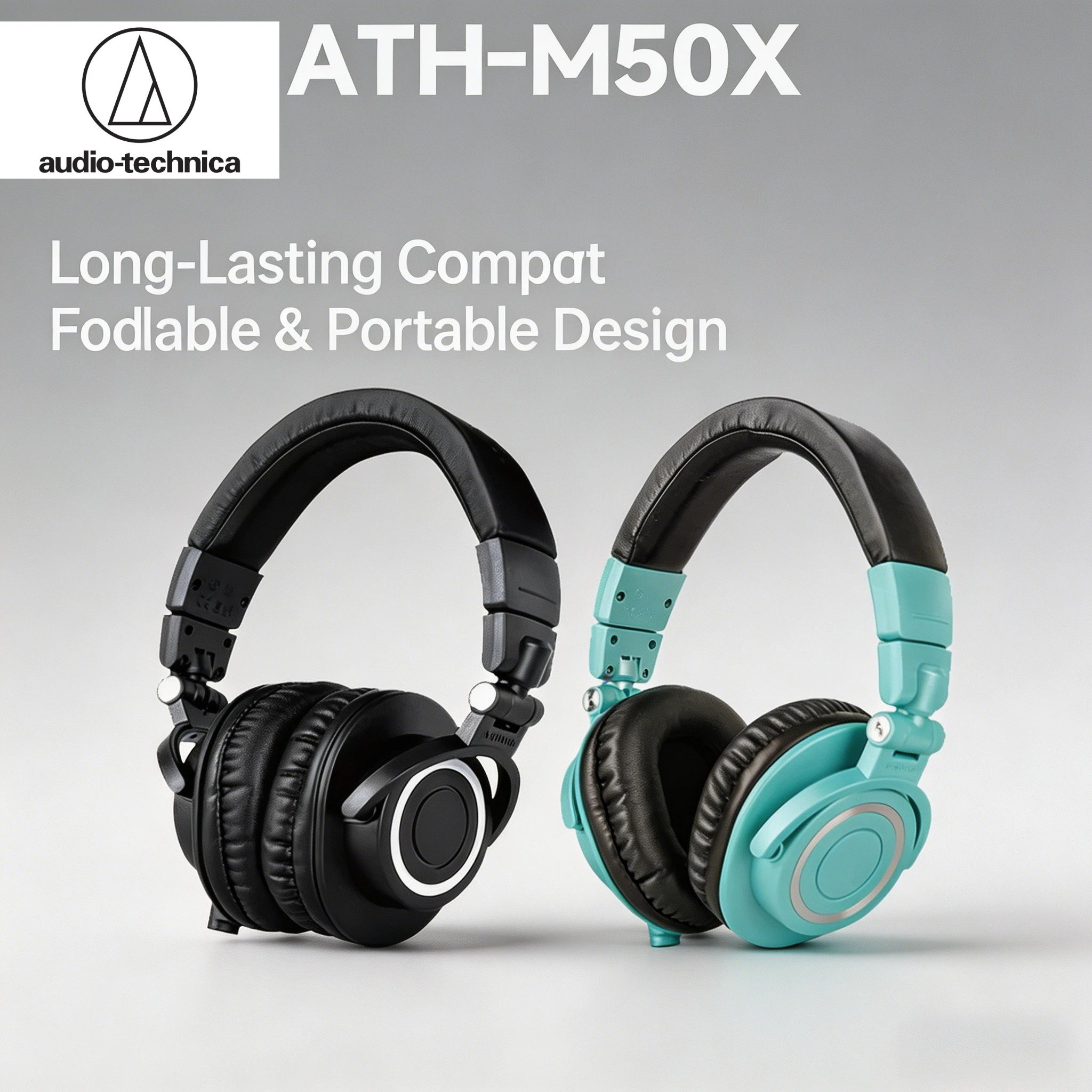 Audio Technica Sanpusen ATH M50X Over-Ear Wired Headphones Professional Monitor Studio Recording Mixing Monitoring HiFi Sound