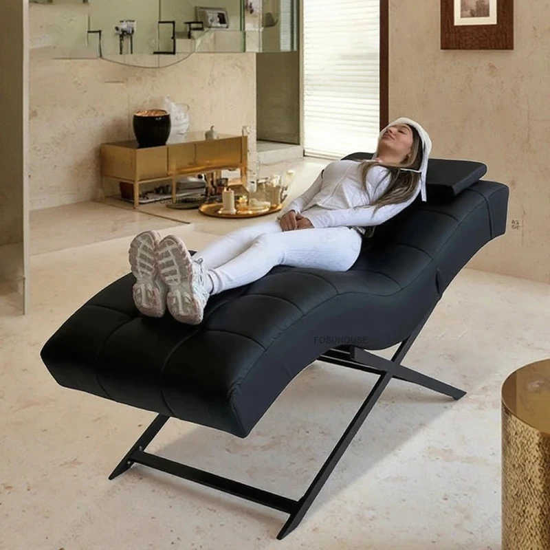 & Nordic Creative S-shaped Massage Beds Luxury Beauty Bed Nail Wash Face Pick Ear Tattoo Beauty Salon Special Bed Salon Furnitur