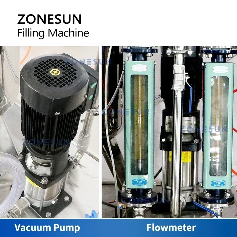 ZONESUN Carbonated Drinks Isobaric Filling Machine Beer Cola Soda Fizzy Beverage Mineral Water Sparkling Wine ZS-CF4