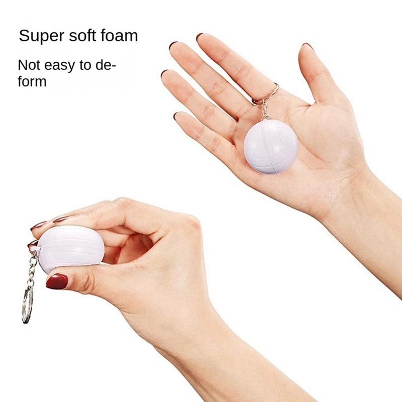 Llaveros de pelota de voleibol para favores de fiesta, Bola de estrés de voleibol, recompensa de carnaval escolar, centro de mesa deportivo, paquete de 60