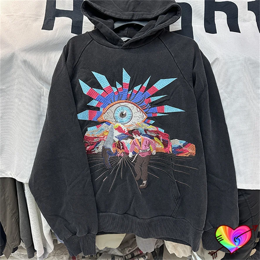 

Oversize Vintage HOUSE OF ERRORS Hoodie Men Women HOUSE OF ERRORS Hoody Embroidery Graphic Pullovers Heavy Fabric Sweatshirts