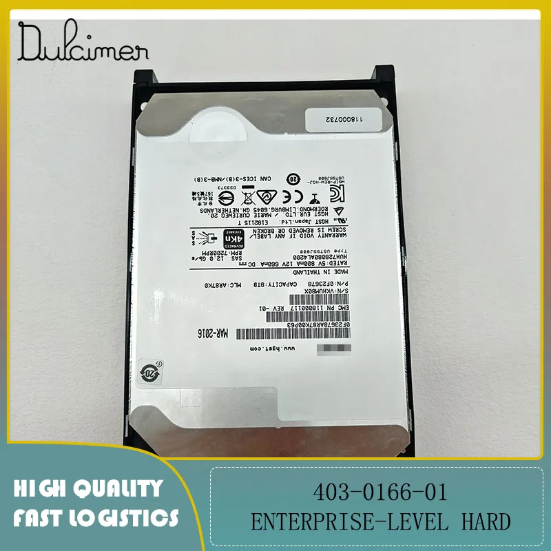 

Server hard drive 403-0166-01 HUH728080AL4200 8TB SAS original second-hand