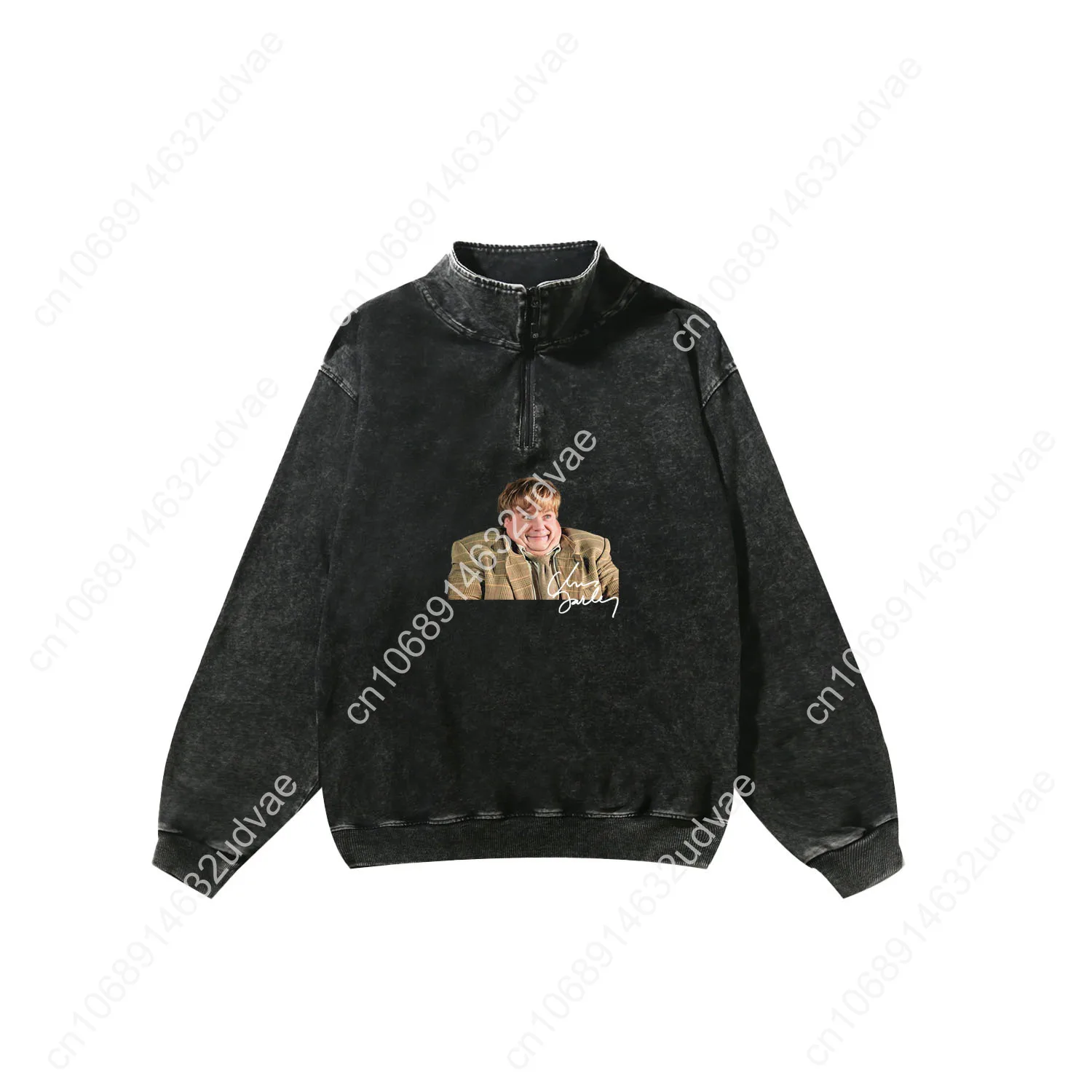 Chris Farley sudadera Retro hombre mujer adolescente Vintage pulóver media cremallera sudadera foto por encargo Tops camiseta de manga